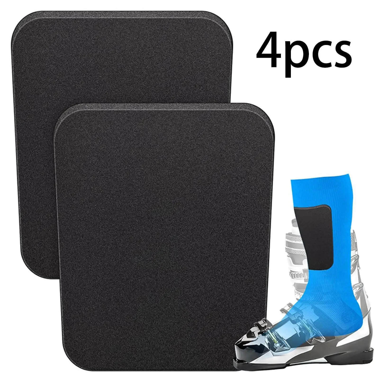 4 قطعة واقيات قصبة التزلج بطانة مريحة للرجال والنساء عالية الأداء متعددة الوظائف هدايا احترافية ملحقات حامي أسود