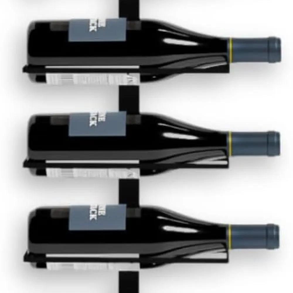 

Modern Industrial Wall-Mounted Wine Rack for 9 Bottles - Sleek Storage for Home Bar, Kitchen, and Dining