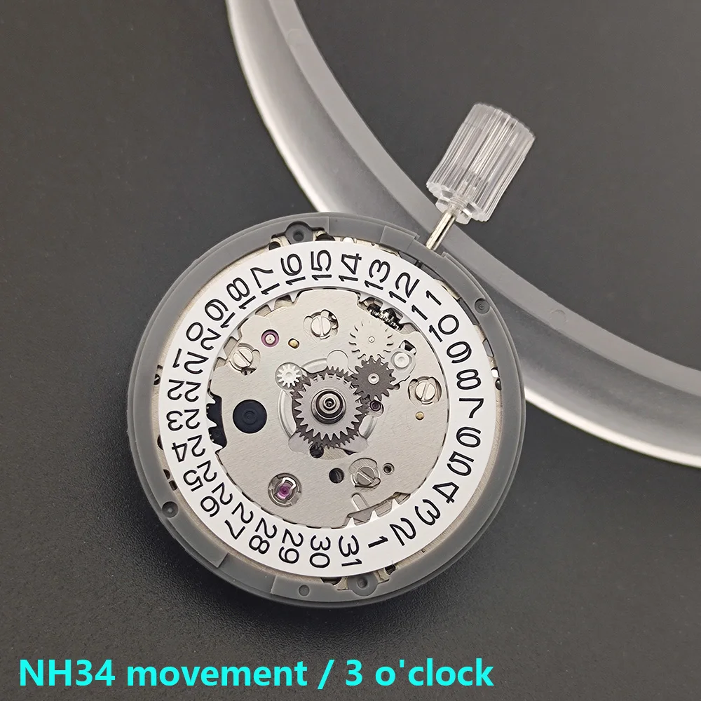 

New NH34 Automatic Mechanical Movement GMT 24 Hours Hands Japan Original Parts NH34A Date at 3.0 High Accuracy Mechanism MOD