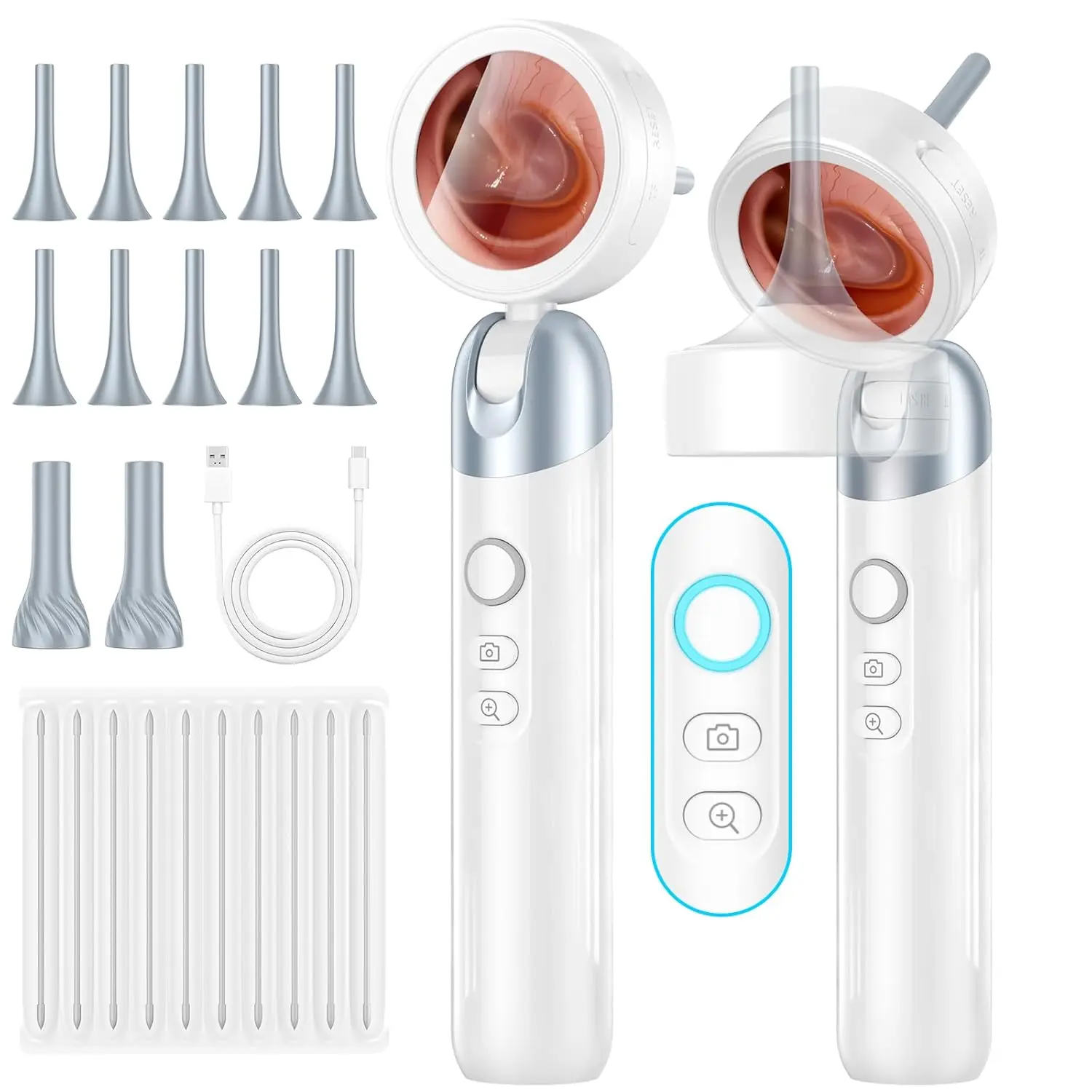 Ear Wax Clean Tools Take Picture Video Visual Ear Camera 1.38'' IPS Screen Wireless Endoscope  3.2mm 1.38 Inch 90degree