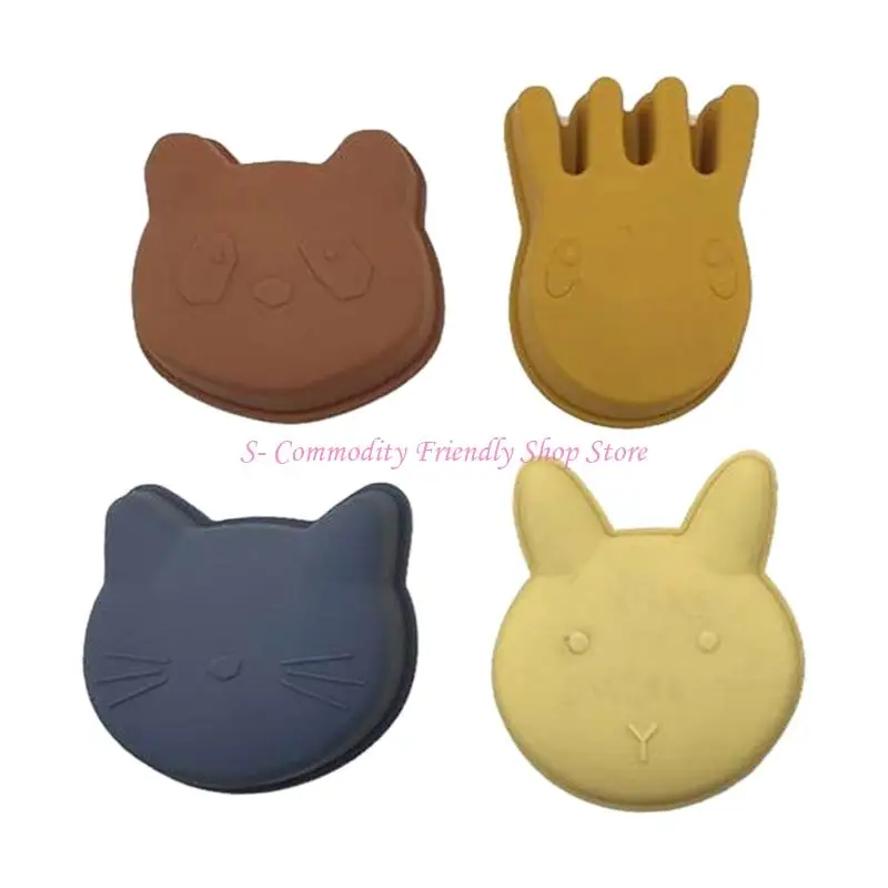 85AE Colorful Silicone Sand Molds 4 Pcs Outdoor Beach Play Set For Children Ages 3+