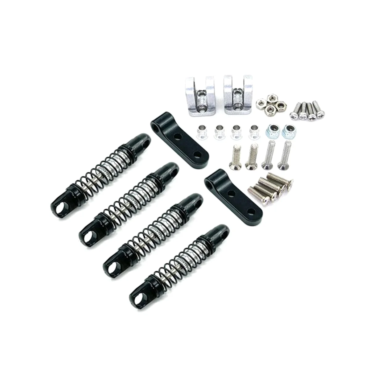 

Metal Front and Rear with Mount Fixed Bracket for D12 1/10 RC Car Upgrades Parts Accessories,Black