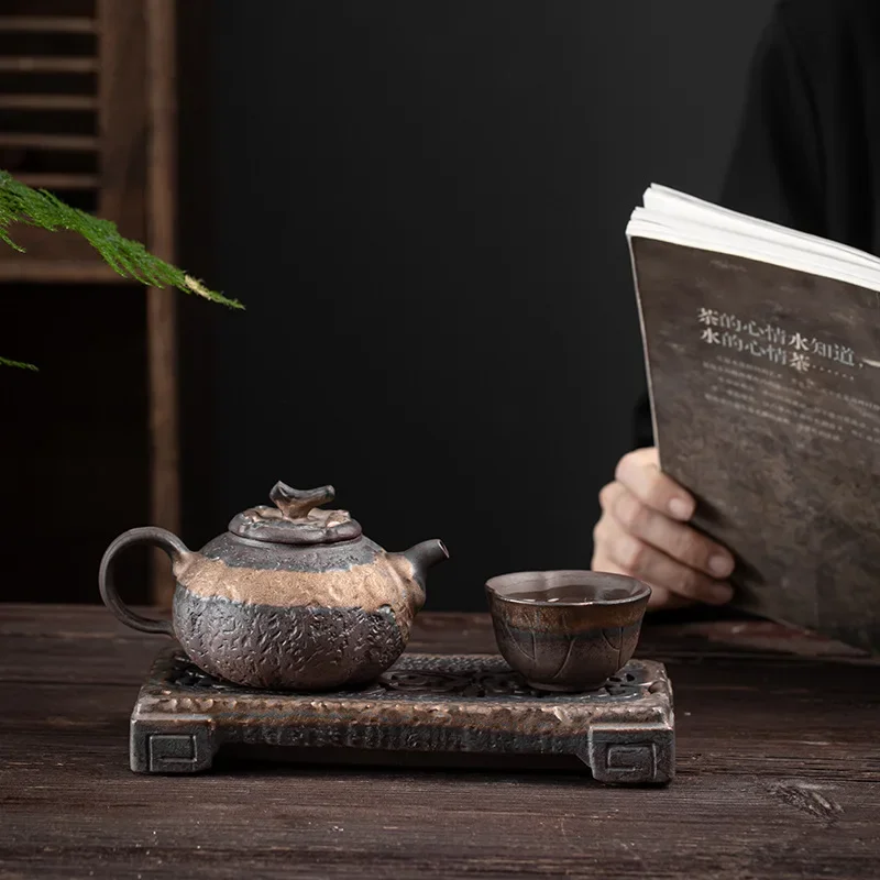 Brick Tea Teapot Holder Japanese Household Ceramic Tea Tray Water Storage Mini Small Tea Table Single Bamboo Kung Fu Tea Set