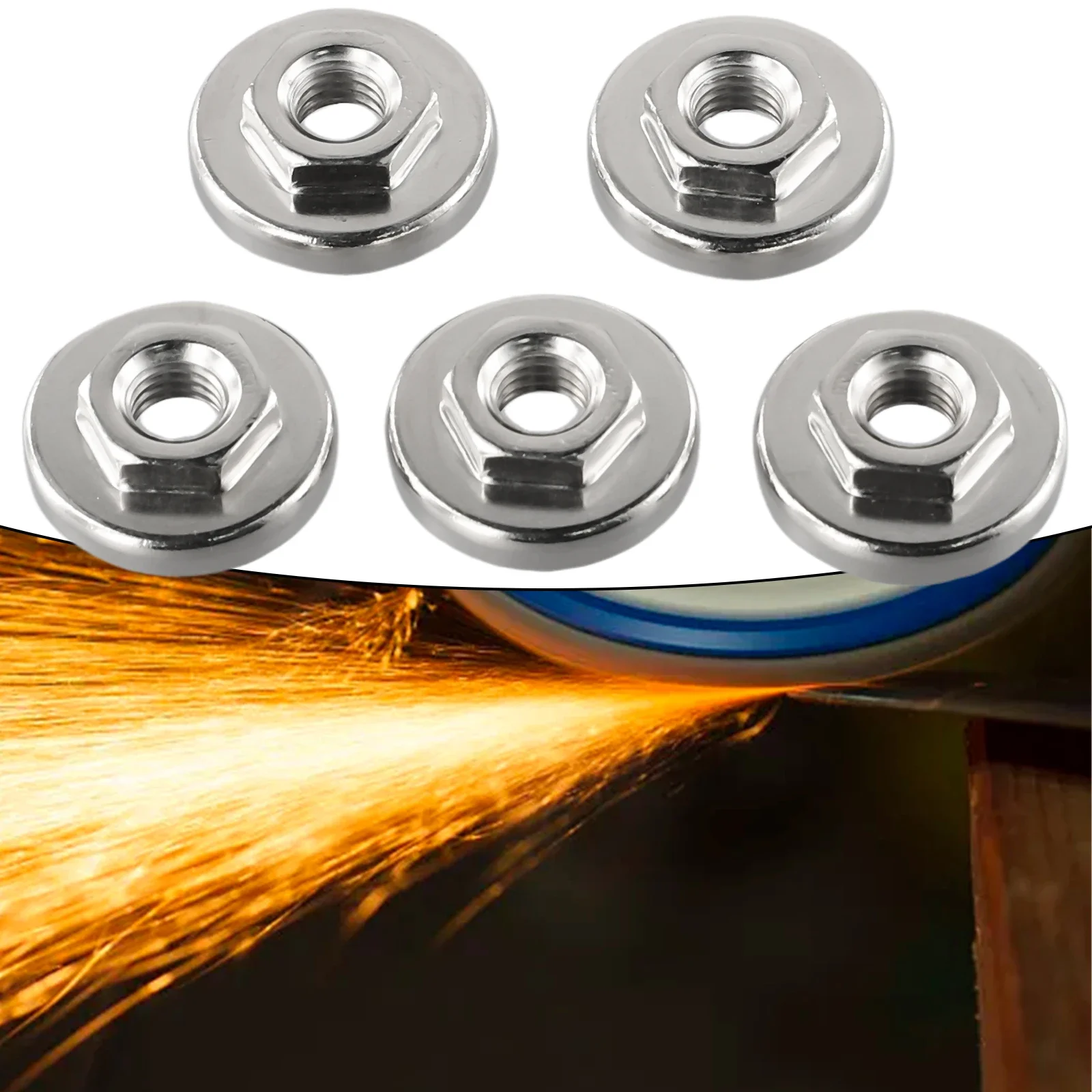 100 Type Angle Grinder Nuts Anti-rust Non-slip Power Tools Stainless Steel Tools Workshop Equipment 30mm Anti-wear