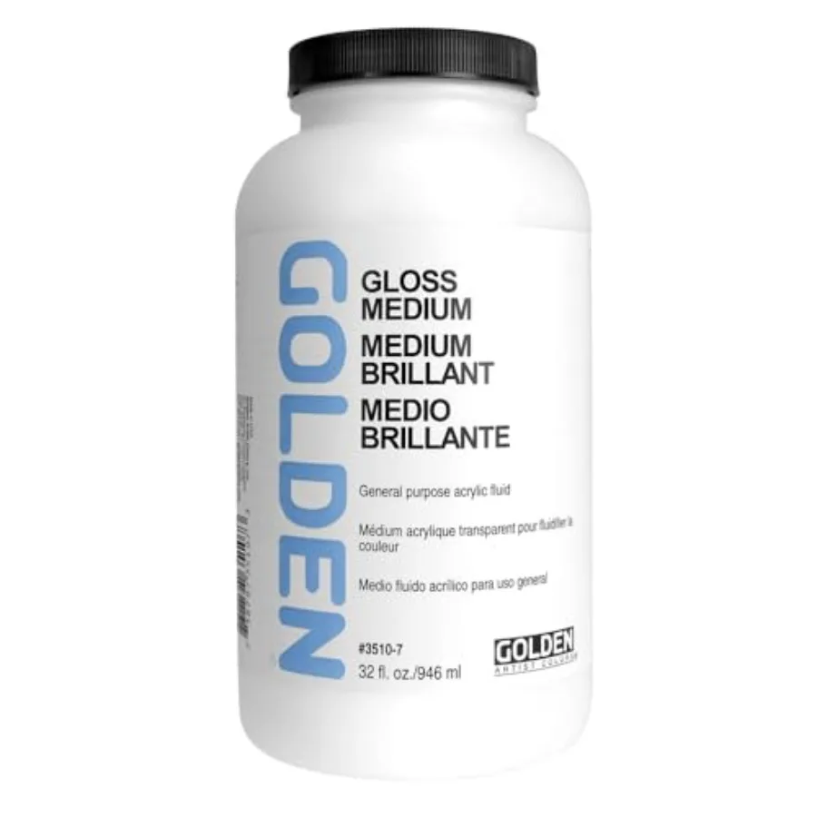 

Gloss Medium 32 fl. oz. Jar Professional Acrylic Medium Transparent