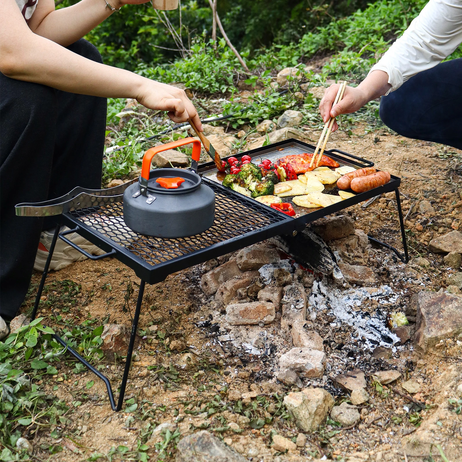 Portable Folding Campfire Gril - Camping Cooking Over Fire review and price