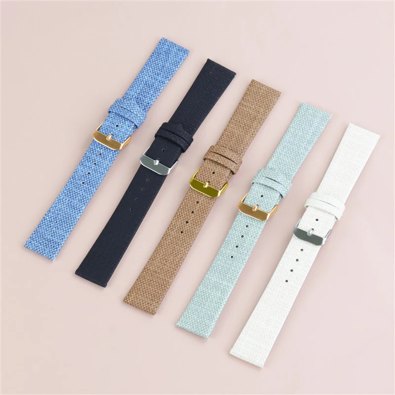 Vintage Retro Denim Nylon Watch Strap Canvas Band 10 12 14 16 18 20mm 22mm Bracelet Wristbelt for Samsung for Amazfit for Huawei