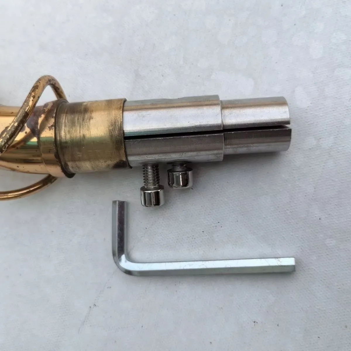 Brass Instrument Repair Tool Kit for Saxophone Flute Alto Tenor Elbow Mouthpiece - Expanding Indentation Throat Hole