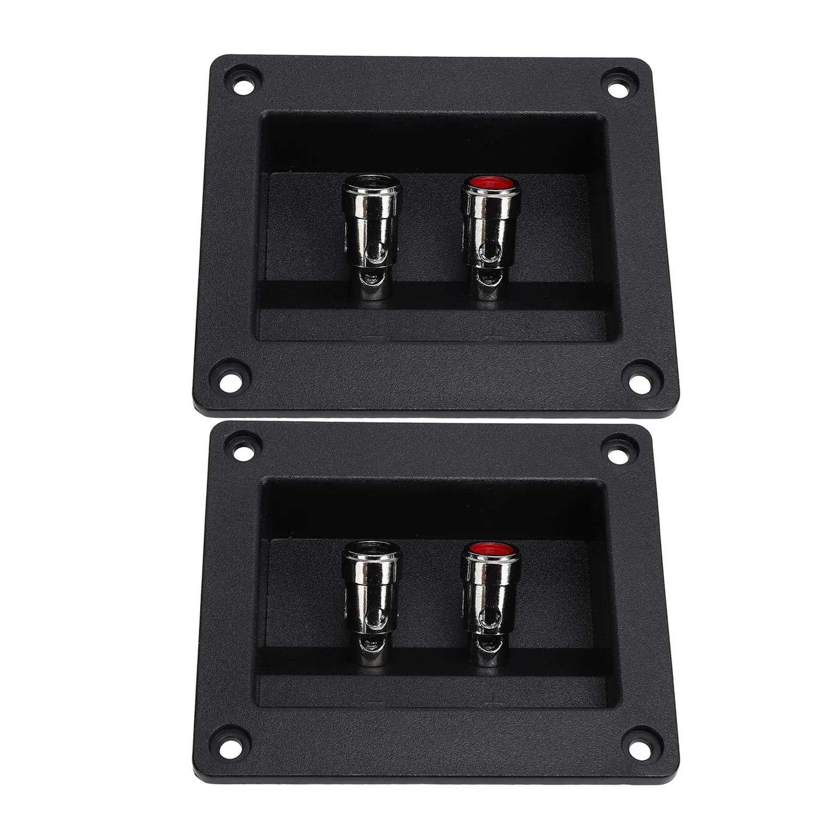 2PCS Speaker Box Terminal Subwoofer Box Terminal Cup Spring Loaded Jacks Double Binding Post Speaker Terminal Plates for Car RV