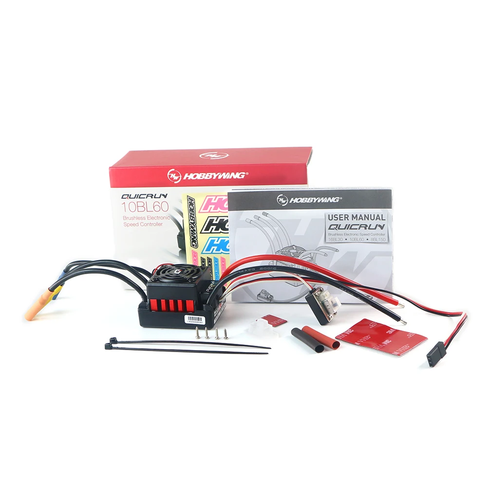 HobbyWing QuicRun WP 10BL60 Brushless Waterproof 60A ESC For 1/10 RC Car Buggy Truck Monster Truggy Rock Crawler RC4WD