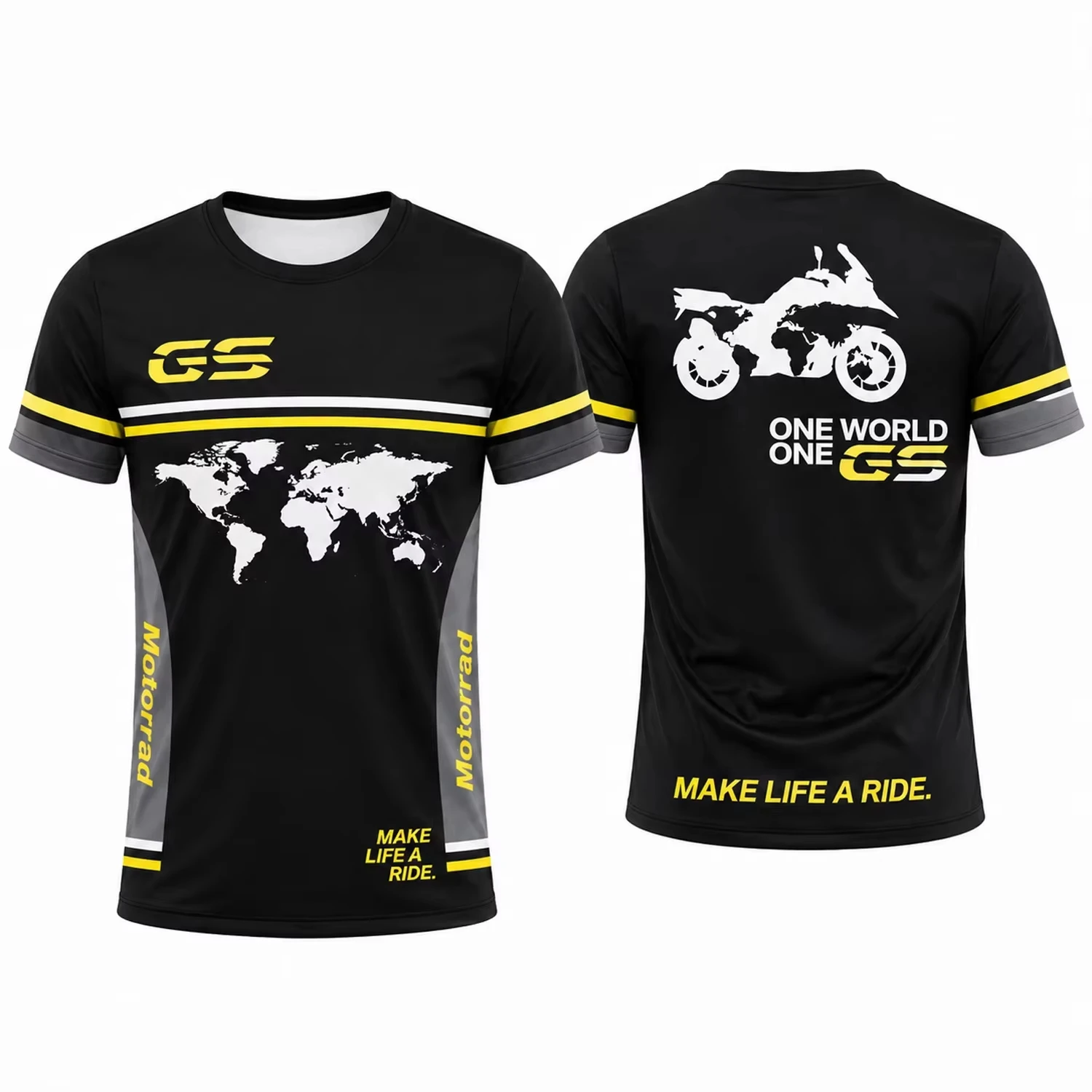 2026 Neue Herren GS Motorrad Sportbekleidung mit dem Text „Die ultimative Maschine“ und Motorrad-Silhouette – Oberteile und T-Shirts für die ganze Familie passend. – Detail 6