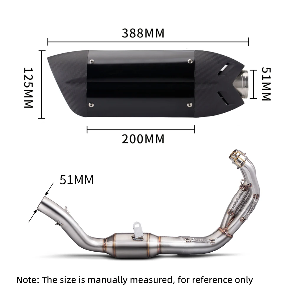 For Yamaha MT09 MT-09 V3 Full Set System Motorcycle Exhaust Modify Escape Front Pipe Connect Tail Muffler Slip on Tube Stainless