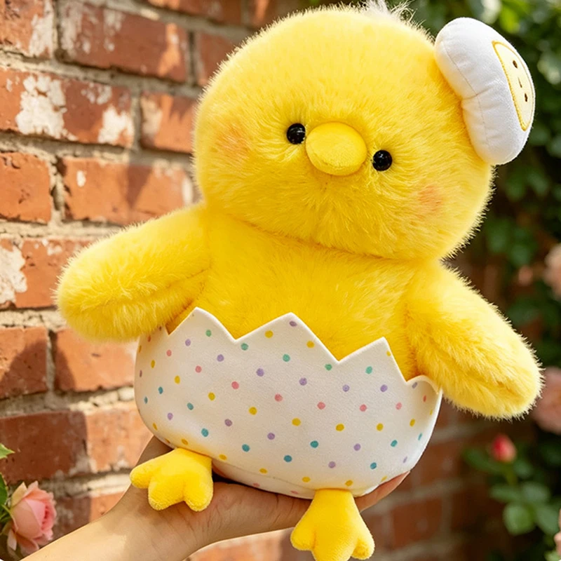 25-65cm Kawaii Chick Plush Toys Soothe Doll Cute Plushie Chicken Birthday Pillow Adult Pet Companion Stuffed Gift for Kid Xmas