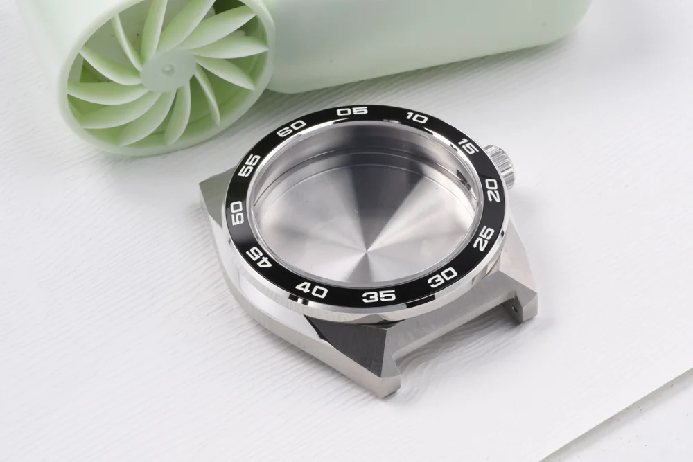 Edelstahl-Uhrengehäuse C3, superleuchtendes Saphir-Tauchgehäuse, passend für Seiko-Modifikationen für NH35A/36A/4R/6R Automatikwerk-Teile – Detail 3