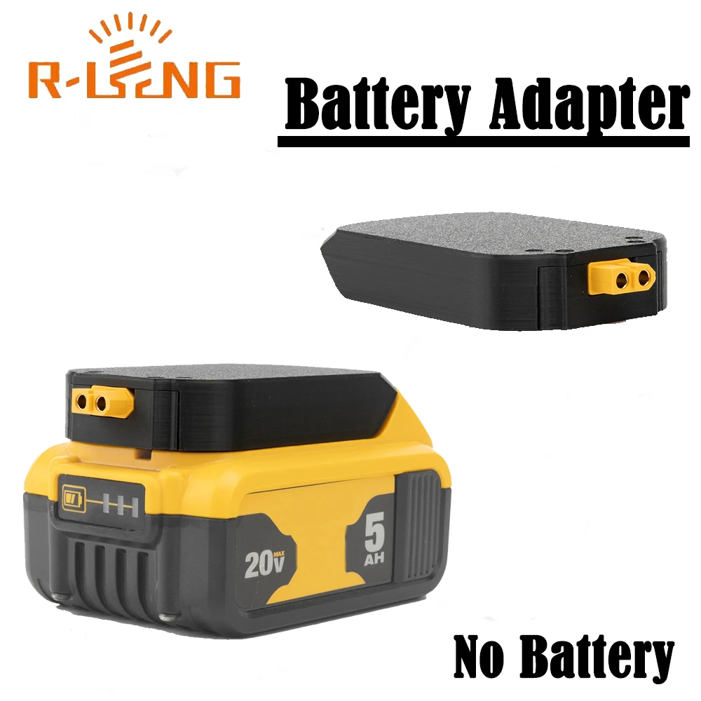 XT60-Batterieadapter mit weiblicher Schnittstelle für 3D-Druck, für DeWalt DCB Li-Ionen-Akku, für DIY-Elektrowerkzeug-Konverteranschluss (ohne Akku)