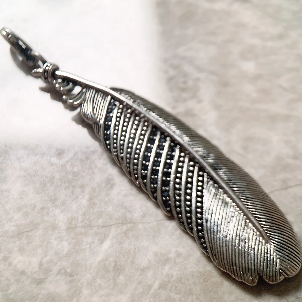 Pendant Black Feather Winter Brand New Fashion Jewelry Europe 925 Sterling Silver Accessories Gift For Women Men