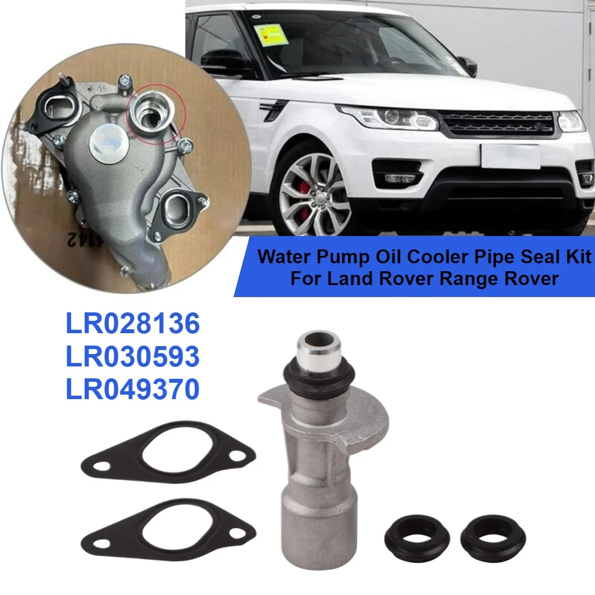 Wasserpumpen-Ölkühler-Rohr-Dichtungssatz für Land Rover für Range Rover LR028136 LR030593 LR049370