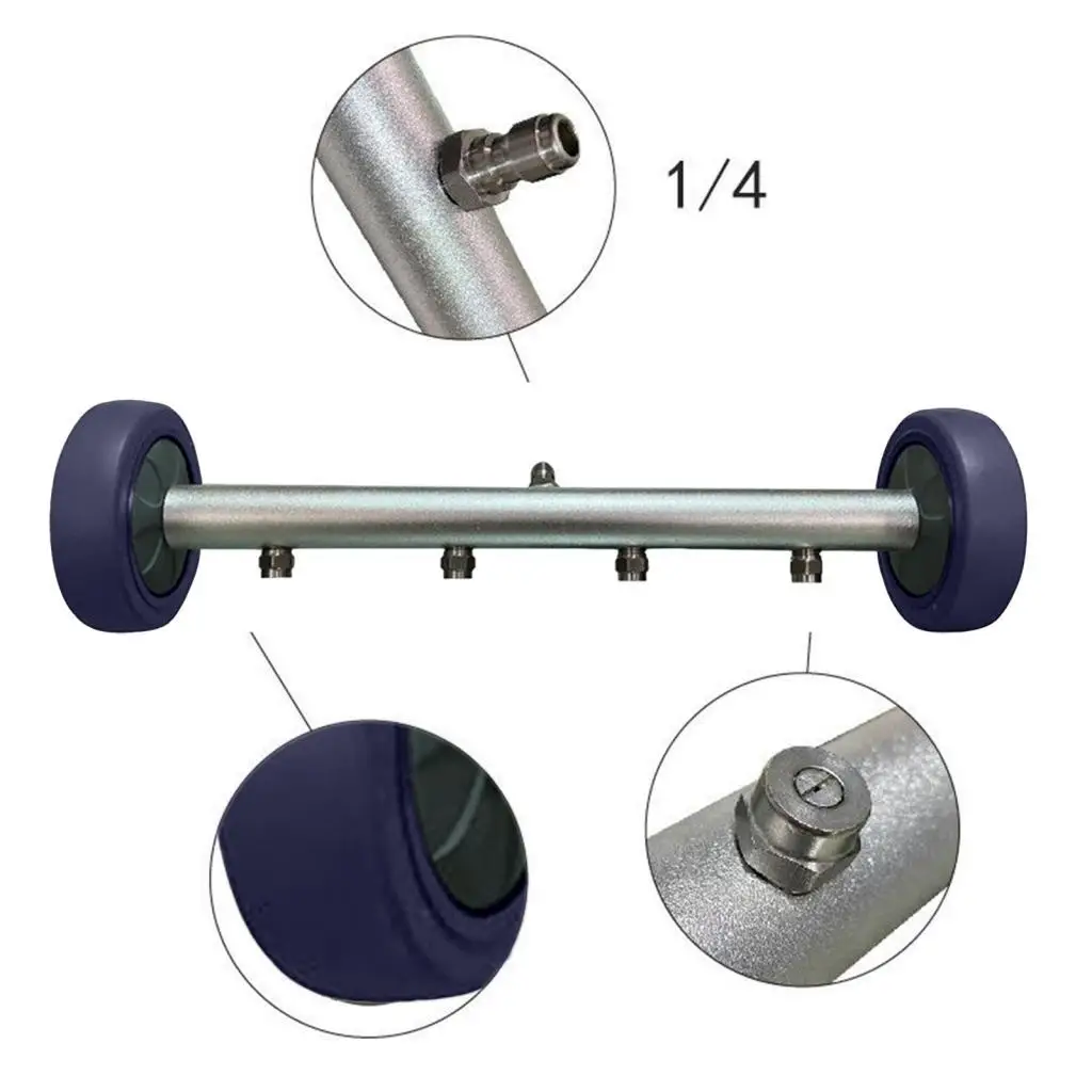 Undercarriage Washer Attachment Power Surface Cleaner Water Broom for High Pressure Garden Hose Deck Driveway Patio Cleaning