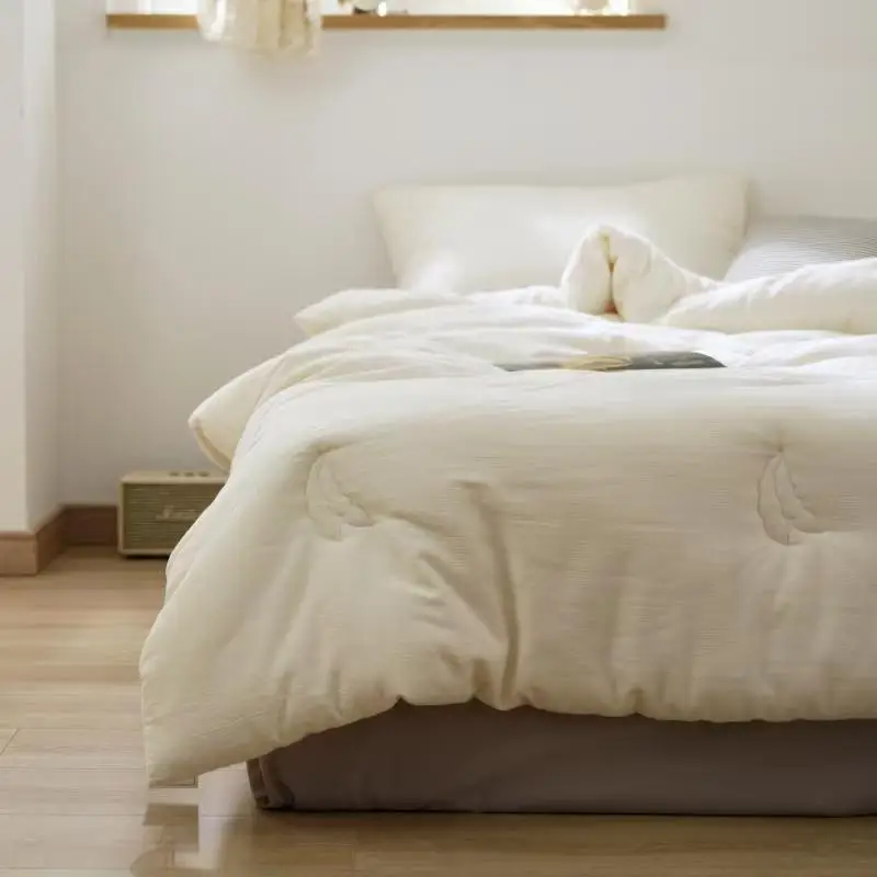 Estilo japonês Consolador Colcha de algodão puro, White Soy Fiber Duvet, Classe A, Four Season cobertor, grosso, único, duplo, inverno