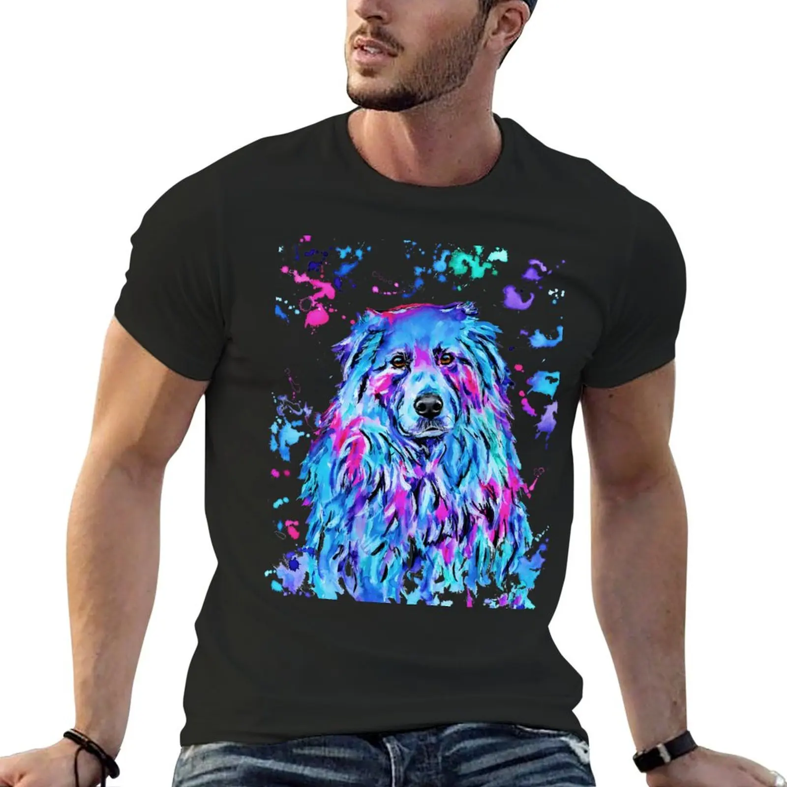 Watercolour Maremma Sheepdog T-Shirt quick drying vintage funnys mens graphic t-shirts big and tall