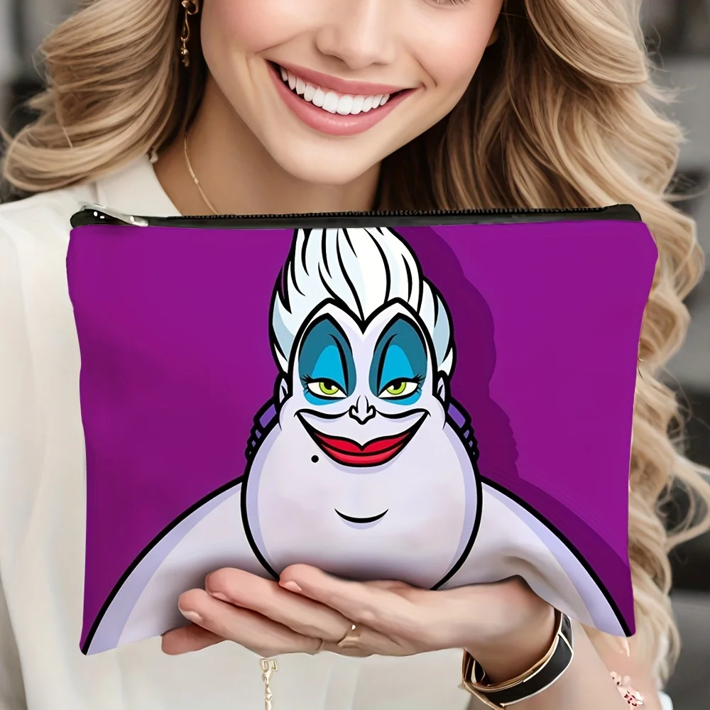 디즈니 크리스마스 화장품 가방 1개 - 여성용 귀엽고 다용도로 활용 가능한 지퍼백, 보석 보관 가방, 완벽한 여행용 지퍼 정리함 - 재미있는 생일 선물