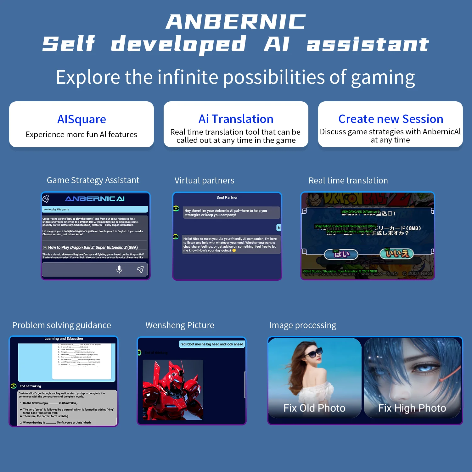 Anbernic RG 406H ريترو لعبة وحدة التحكم أندرويد 13 Unisoc T820 64 بت لعبة لاعب 4.0 بوصة IPS شاشة تعمل باللمس 8 + 128G RG406H PS2 هدية