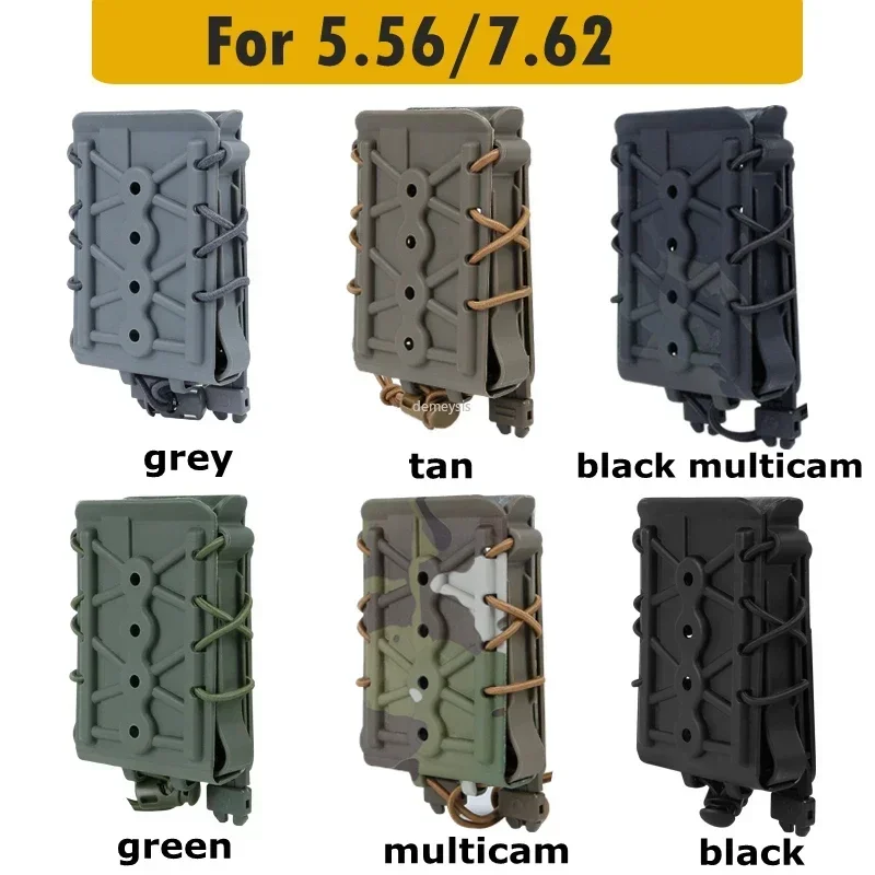 For 5.56mm / 7.62mm Magazine Pouches Tactical Fast Mag Pouch Molle Belt Fast Attach Ammo Carrier Case Airsoft Rifle Pouch