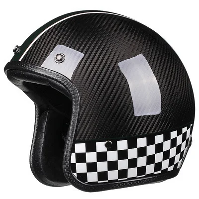 

Japanese Style 3/4 DOT approved Motorbike Helm Moto Bike carbonfiber Retro Motorcycle Helmet Casco