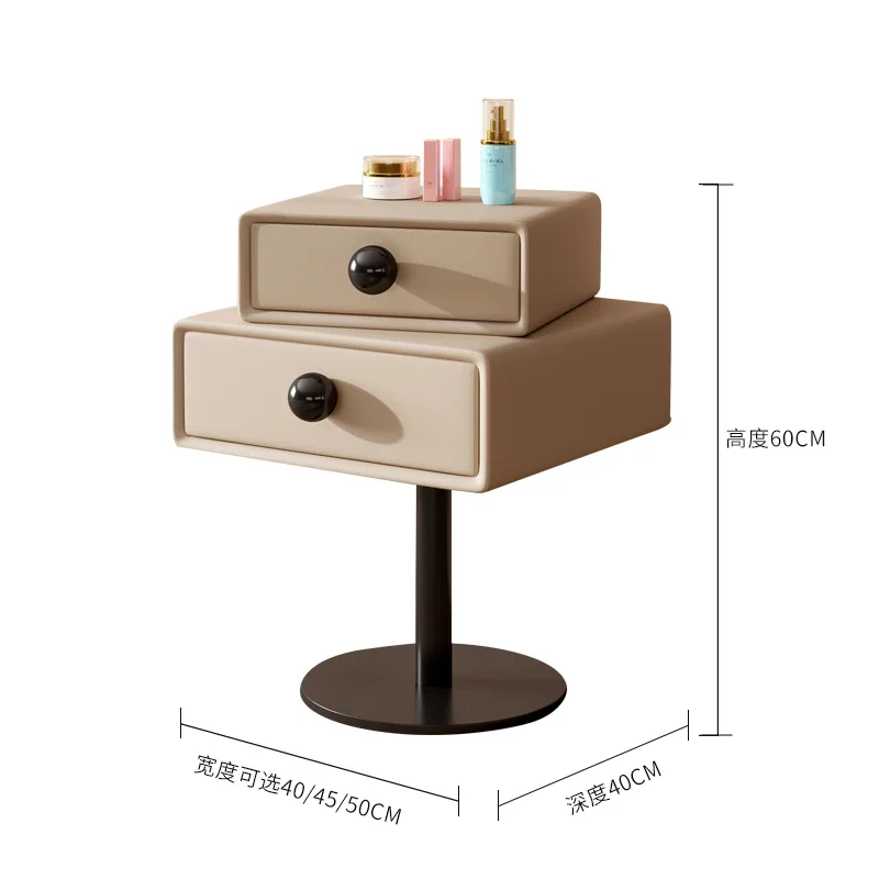 Rotating solid wood bedside table