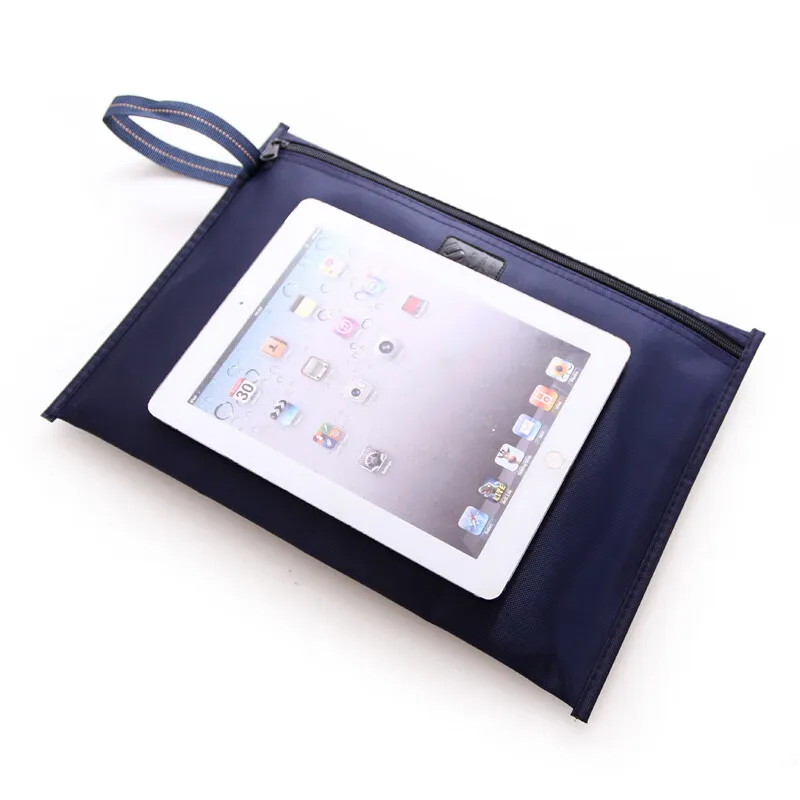 Navy Blue Inner Bag Organizer for Handheld Files, Customizable Printing Briefcase Document Bags for Meetings SIMOER 805