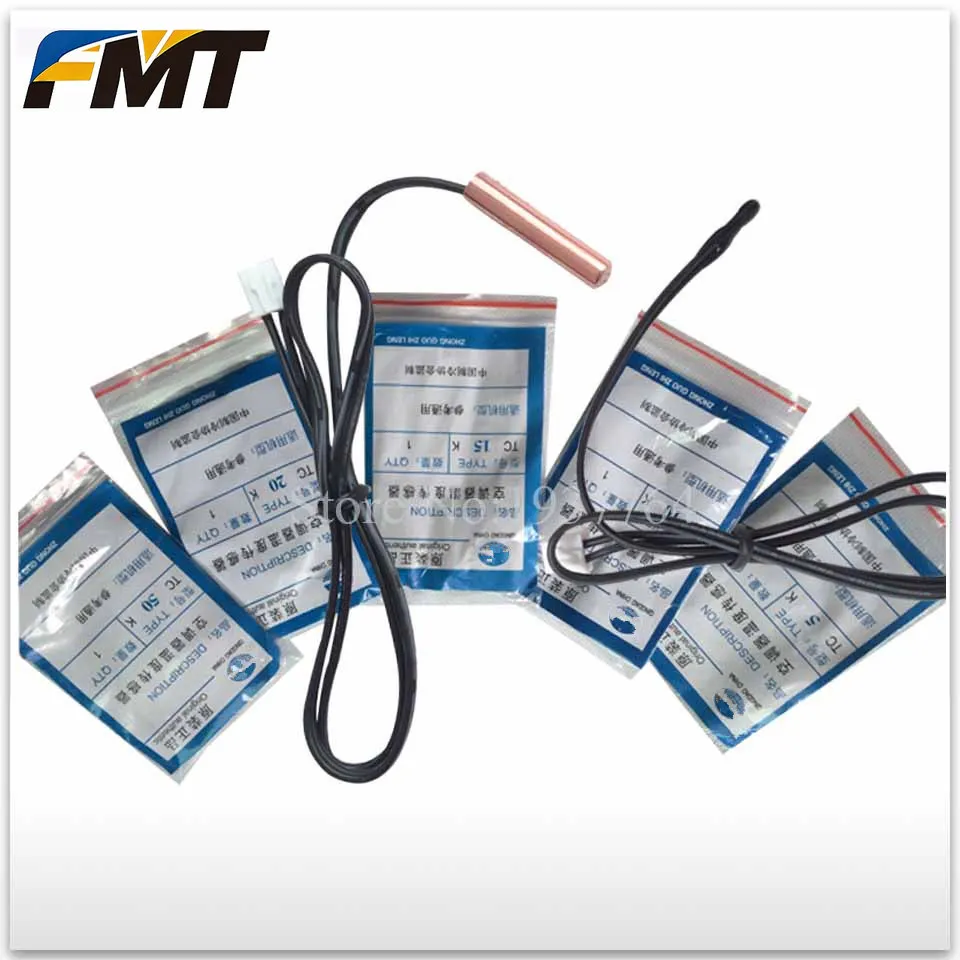 25pcs/lot new Compatible sensor Air Conditioner Tube Sensor temperature sensor thermal head metal 5K10K15K20K50K