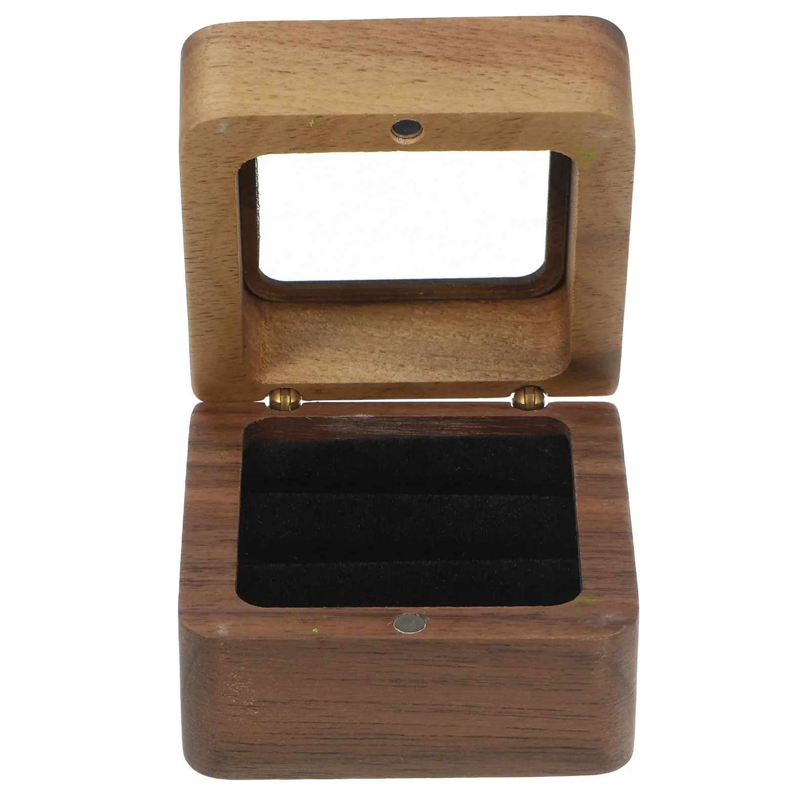

Double Ring Jewelry Box Bridesmaid Wedding Rings Engagement Boxes Ceremony Storage Holder Case for Wooden Man