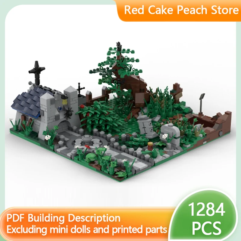 

Medieval Castle Model MOC Building Bricks Small Grave Yard Modular Technology Children Holiday Gifts Assemble Toys Suit
