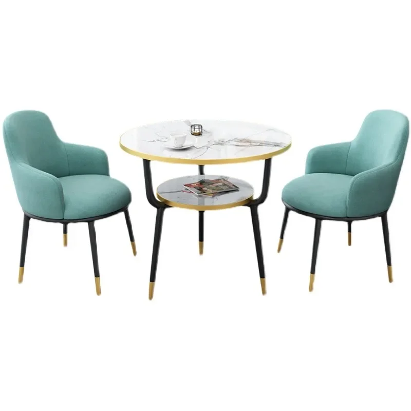Luxury Small Dining Table Chair Set In Net Red For Restaurant Beauty Salon Balcony Leisure Or Negotiation Light Luxury Use