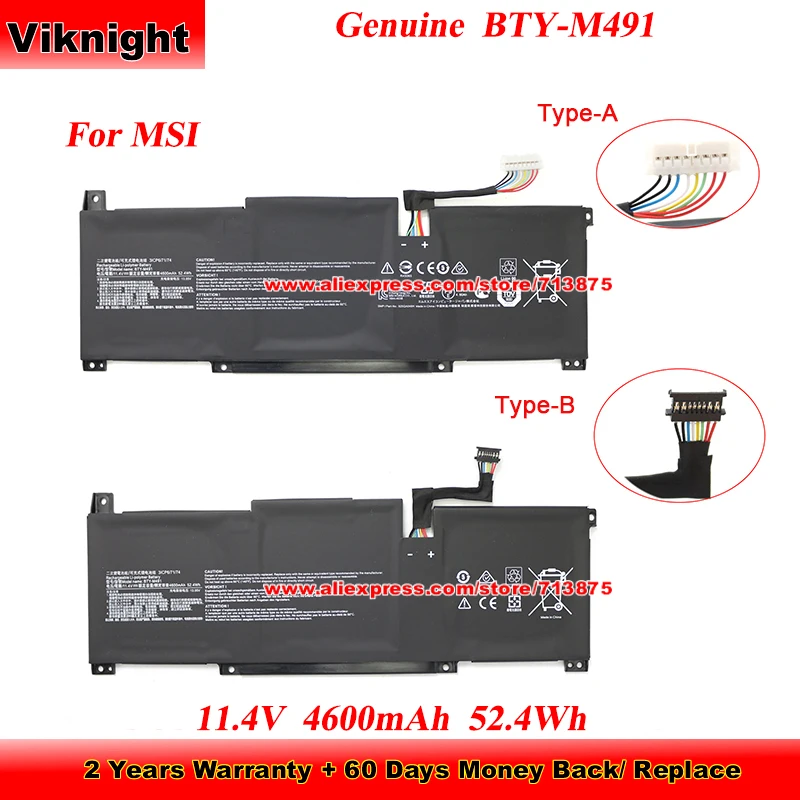 

Оригинальный аккумулятор BTY-M491 3ICP6/71/74 для MSI Modern 15 A10M A10RAS A10RB A10RD MS-1551 A11M A11SB MS-1552 A4MW MS-155K MS-1563