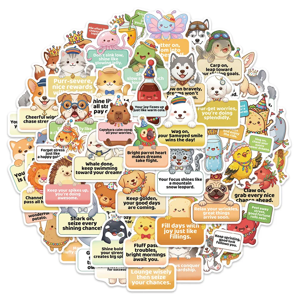50PCS Small Animal Cartoon Graffiti Stickers DIY Phone Cases, Postcards, Luggage, Notebook Speakers Waterproof Stickers