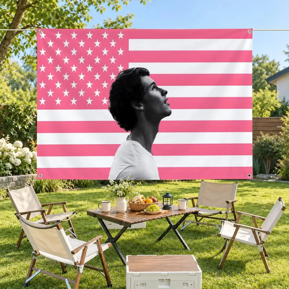 Singer Shawn Mendes Flags Modern Fabric Banner Pennants Bedroom Garden Party Birthday Wall Ornament Decor