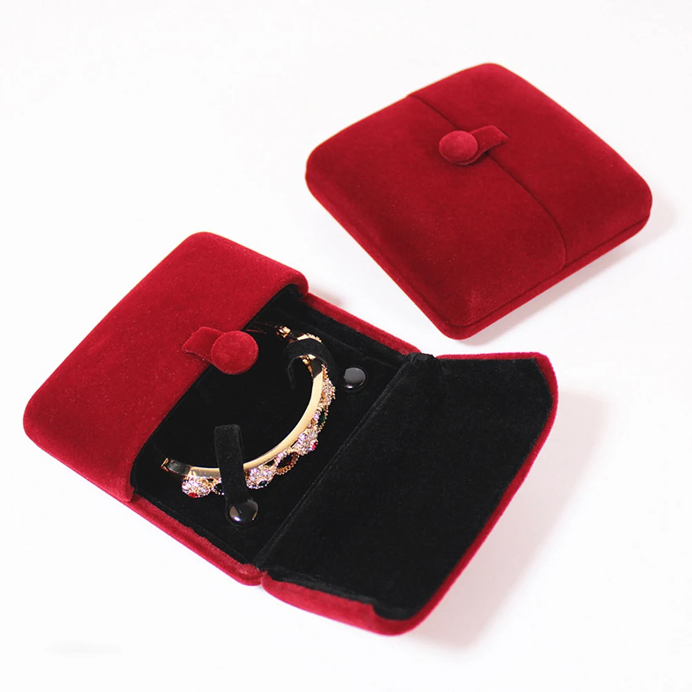 

1pcs Double Open Jewelry Box Bracelet Storage Display Case For Rings Necklaces Travel Party Decoration Gift Organizer Case