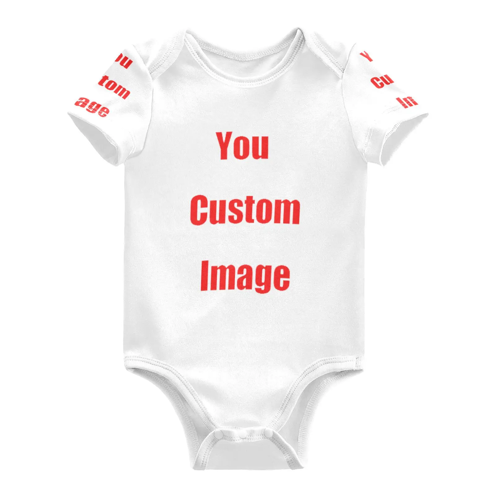 New 100% Cotton Newborn Baby Summer Rompers Infant Body Short Sleeve Baby Jumpsuit Custom Pattern Print Baby Boy Girl Clothes