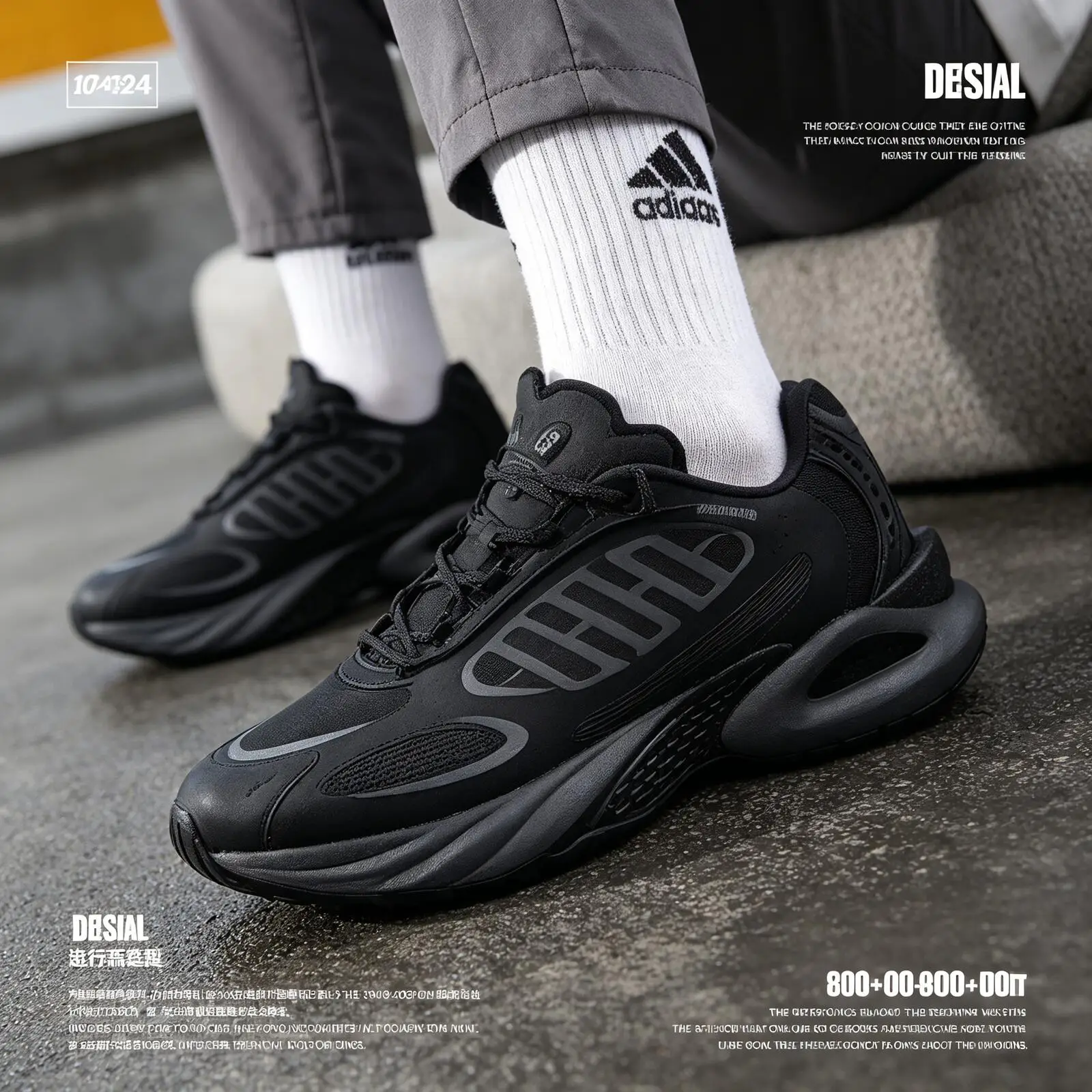 Adidas Climacool Vento 4.0 Triple Black Grey Chunky Mesh Breathable Cushion Running Sneakers JQ4944