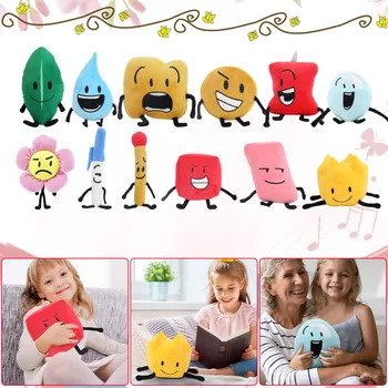 배틀 드림 아일랜드 봉제 인형, Bfdi 봉제 인형, 만화 식물 부드러운 장난감, 잎이 많은 불 같은 꽃 인형, 어린이 선물 