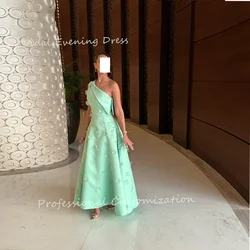 Vindal Evening dresses Crepe Sleeveless One-shoulder A-line Comfortable Floor-Length Modern-style High-Quality For Woman