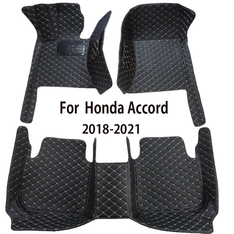 Car Floor Mats For Honda Accord（10th GEN. Hybrid）2018 2019 2020 2021 Custom Auto Foot Pads Automobile Carpet Cover accessories