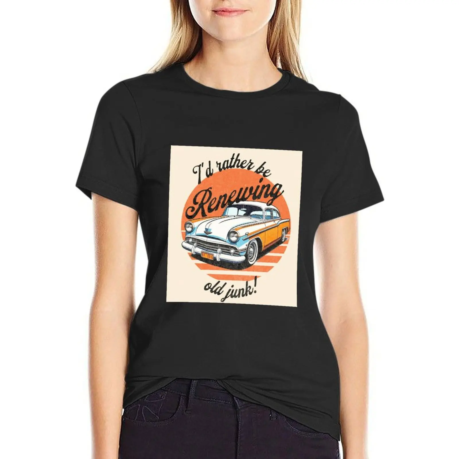 

Id rather be Renewing! T-Shirt customs design your own Blouse anime clothes cute clothes Womens graphic t shirts