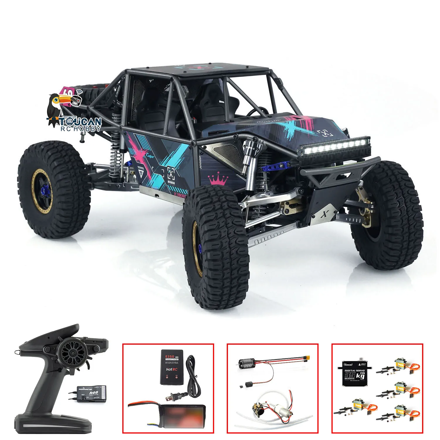 Capo U4 Queen 1/8 CD1582X RC Crawler Car 2 Speeds RTR Remote Control Painted Assembled Racing Vehicles for Boys Gifts THZH1804