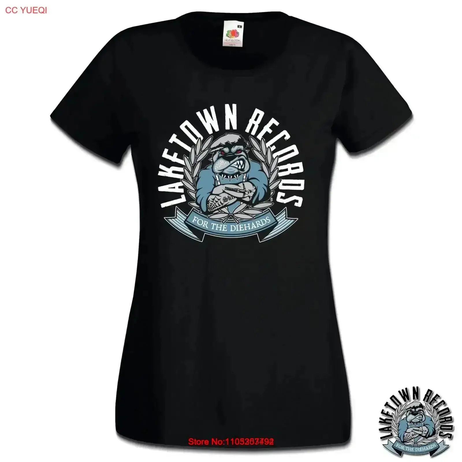 LAKETOWN RECORDS FOR THE DIEHARDS Girly S XXL Stand T-Shirt Punk Oi Skinhead Vintage Washed Fashion Designer-Kleidung Leicht gewaschen