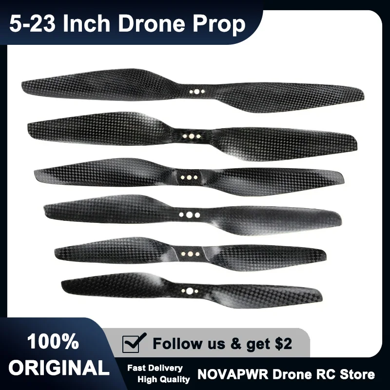 

5-23 Inch Universal Carbon-Fiber Drone Propellers | Multi-Rotor UAV Blades High Durability