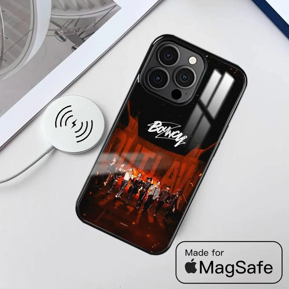 Legal coreia kpop banda A-ATEEZ caso de telefone para iphone 16 15 14 13 12 11 pro max plus mini magnético magsafe capa de carregamento sem fio