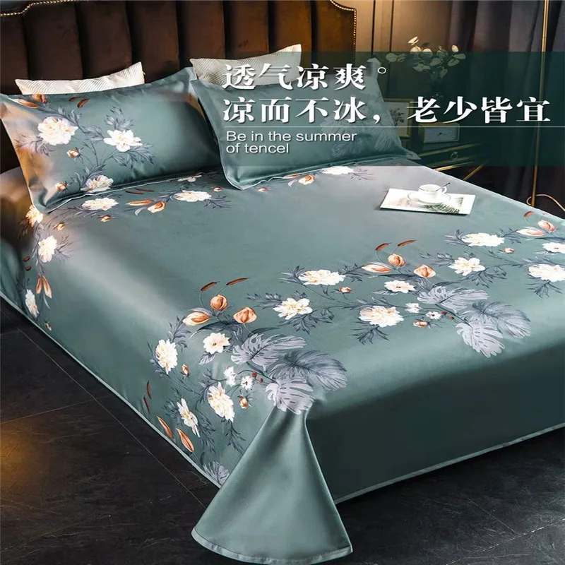 Summer Ice Bed Sheet 3pcs Machine Washable Air Conditioning Quilt Summer Cushion Cold Blanket Summer Breathable Bed Sheet