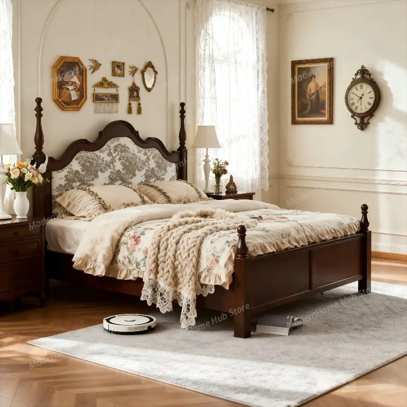 House Bedrooms Double Bed Queen Size Couples Storage Luxury Modern Double Bed Headboards Room Camas De Dormitorio Home Furniture